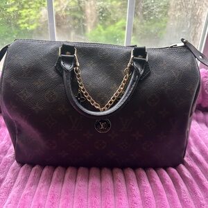 Louis Vuitton Speedy 30 Black Monogram Handbag